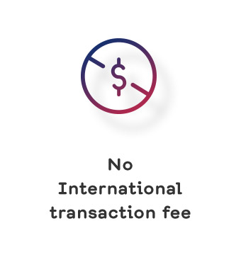no international fees