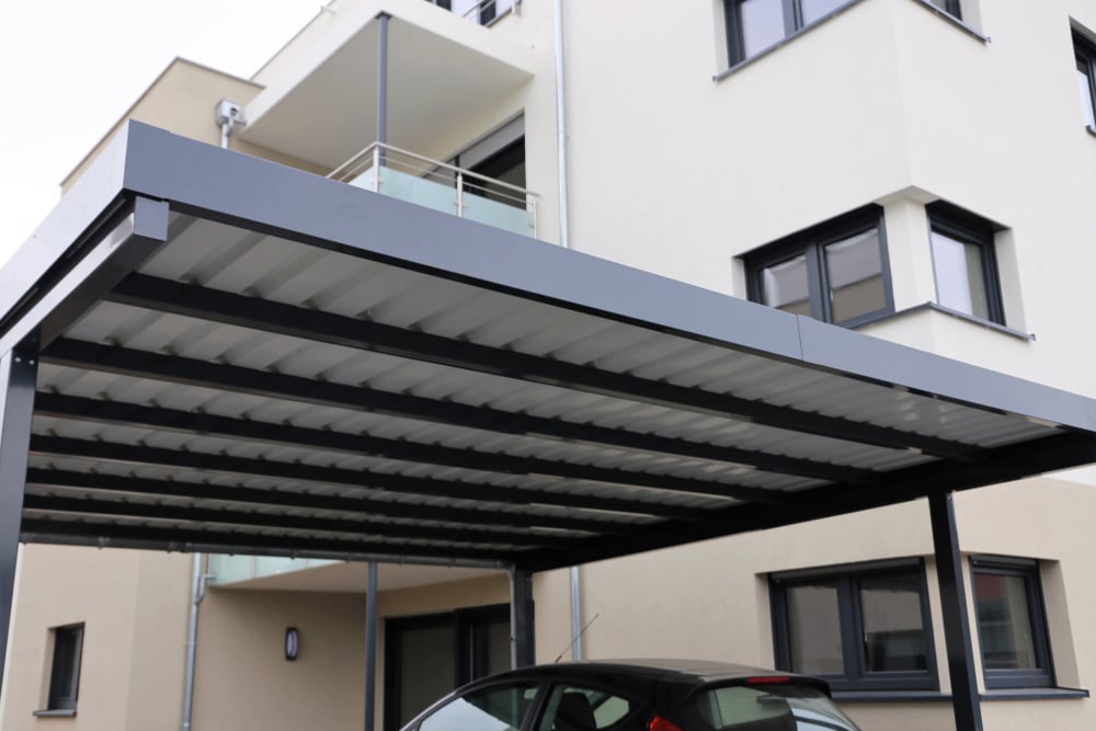 Close-up View Of A Carport