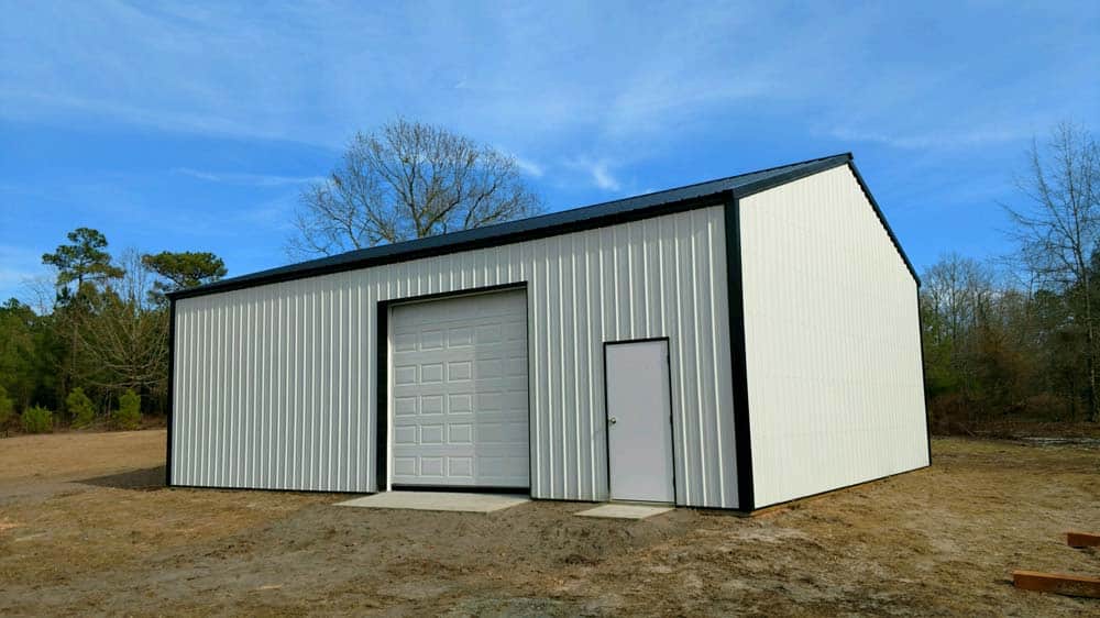 Large White Shed