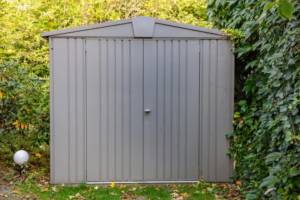 Gray Custom Metal Shed